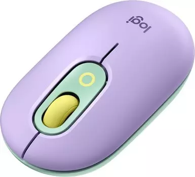 Компьютерная мышь Logitech POP Mouse with emoji фиолетовый/зеленый (910-006547)