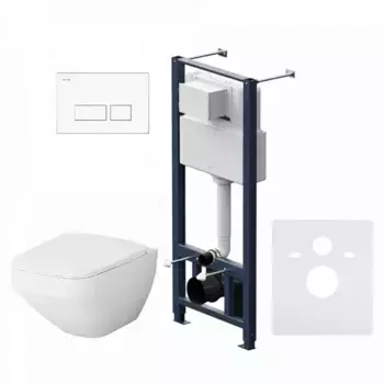 Комплект инсталляции Am.Pm IS47001.50A1700 с клав Pro S белый с подв. унитазом Inspire V2.0 FlashClean с сиденьем м/лифт