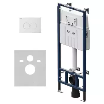 Комплект инсталляции Am.Pm MasterFit I012710.0101 для подвесного унитаза с клавишей ProC L, белый глянец