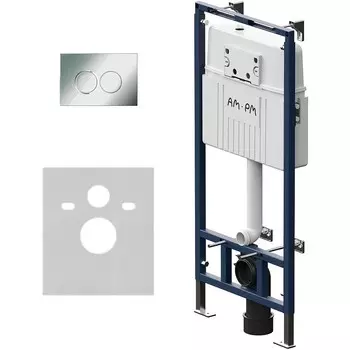 Комплект инсталляции Am.Pm MasterFit I012710.0151 для подвесного унитаза с клавишей ProC L, хром глянц