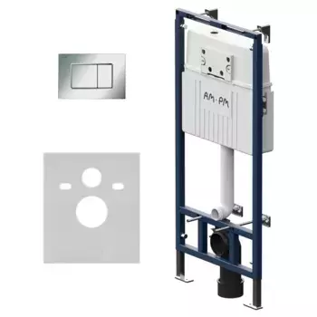 Комплект инсталляции Am.Pm MasterFit I012710.0251 для подвесного унитаза с клавишей ProC S, хром глянцевый