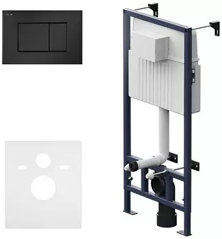 Комплект инсталляции Am.Pm ProC I012707.0238 с клавишей чёрный матовый