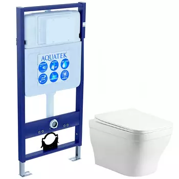 Комплект инсталляции Aquatek SET АМАДЕО cm (рама INS-0000012 (без клав. и креп.)+унитаз АМАДЕО AQ1180-00)