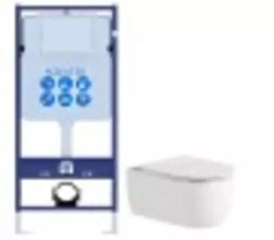 Комплект инсталляции Aquatek Set ЕВРОПА New (INS-0000012+звукоиз. прокладка+унитаз ЕВРОПА AQ1106L-00+тонкое сиденье)