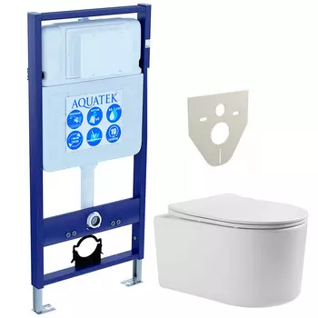 Комплект инсталляции Aquatek SET AQUATEK МИЯ (рама INS-0000012 (без клав. и крепежа)+унитаз МИЯ AQ2004-00)