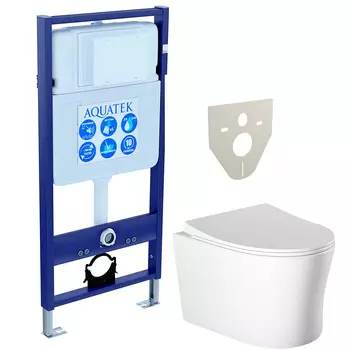 Комплект инсталляции Aquatek SET AQUATEK НИКА (рама INS-0000012 (без клав. и креп.)+унитаз НИКА AQ2009-00)