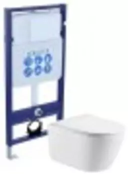 Комплект инсталляции Aquatek SET ОБЕРОН (рама INS-0000012 без клав. и креп.+унитаз ОБЕРОН AQ1363W-00)