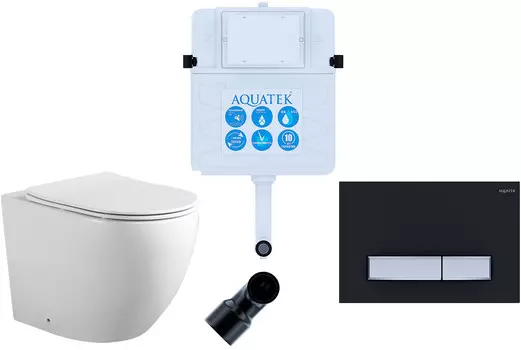 Комплект инсталляции Aquatek SET BW ЕВРОПА-031 3в1 (INS-0000019 +KDI-0000031 +AQ1902-00 с тонким сиденьем soft-close)