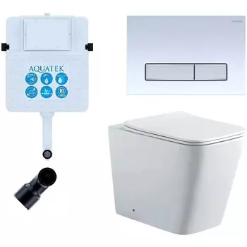 Комплект инсталляции Aquatek SET BW ЛИБРА N-030 3в1 (INS-0000019 +KDI-0000030 +AQ1908N-00 с тонким сиденьем soft-close)