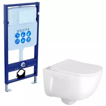 Комплект инсталляции Aquatek SET ДИВА (рама INS-0000012 (без клав. и креп.)+унитаз ДИВА AQ2012-00)