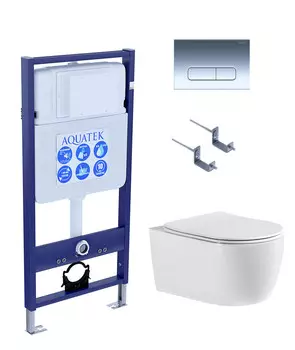 Комплект инсталляции Aquatek SET ЕВРОПА cmp016 (INS-0000012 + KDI-0000016 + крепеж KKI-0000002 + унитаз ЕВРОПА AQ1106-00)