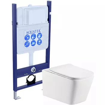 Комплект инсталляции Aquatek SET ЛИБРА N-14 (INS-0000014 (без клавиши и крепежа) + унитаз ЛИБРА New AQ0530N-00)