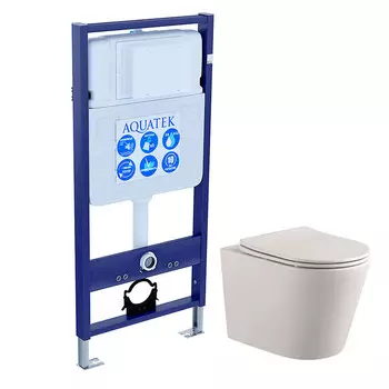 Комплект инсталляции Aquatek SET ВЕГА-1905-017 (INS-0000012 + KDI-0000017 + KKI-0000002 + унитаз ВЕГА AQ1905-00)