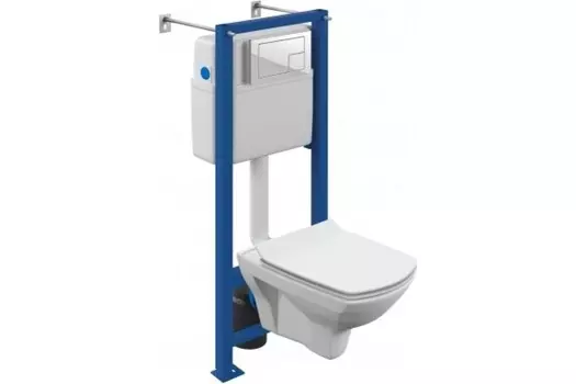 Комплект инсталляции Cersanit CARINA XL CO DPL EO slim +VECTOR +CORNER хром (64441)
