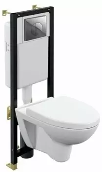 Комплект инсталляции Cersanit NATURE CO DPL EO +BLACK +LEON хром глянцевый (64230)