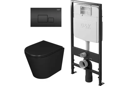 Комплект инсталляции D&K DS1022502 (унитаз DT1026025, инсталляция DI8055119, клавиша смыва DB1519025)