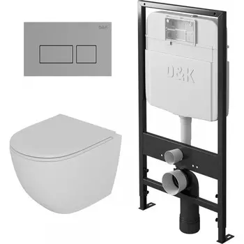Комплект инсталляции D&K DS1391605 (Комплект унитаз DT1396016, инсталляция DI8055119, клавиша смыва DB1439001)