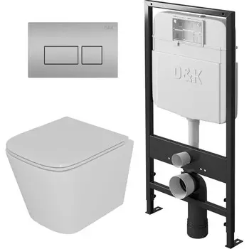 Комплект инсталляции D&K DS1431603 (Комплект: унитаз DT1436016, инсталляция DI8055119, клавиша смыва DB1439002)