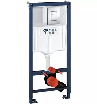 Комплект инсталляции Grohe Rapid SL 38772001 в сборе для подвесного унитаза 3 в 1, с кнопкой Skate Cosmopolitan