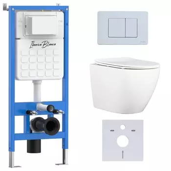 Комплект инсталляции Iberica Blanca IB001.BLA.231.111 (инсталляция + унитаз BILBAO ALTO (IB.BLA.231.1B1)+ кл. смыва белый) (2 коробки)
