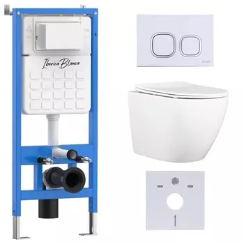 Комплект инсталляции Iberica Blanca IB001.BLA.231.831 (инсталляция + унитаз BILBAO ALTO (IB.BLA.231.1B1)+ кл. смыва белый) (2 коробки)