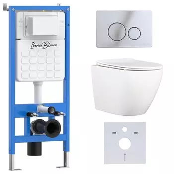 Комплект инсталляции Iberica Blanca IB001.BLA.234.8131 (инсталляция + унитаз BILBAO ALTO (IB.BLA.234.1B1) + кл. смыва) (2 коробки)