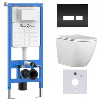 Комплект инсталляции Iberica Blanca IB001.BLA.234.2211 (инсталляция + унитаз BILBAO ALTO (IB.BLA.234.1B1) + кл. смыва) (2 коробки)