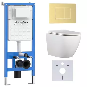 Комплект инсталляции Iberica Blanca IB001.BLA.234.1150 (инсталляция + унитаз BILBAO ALTO (IB.BLA.234.1B1) + кл. смыва) (2 коробки)