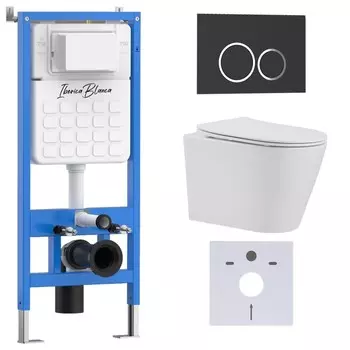 Комплект инсталляции Iberica Blanca IB001.BRA.234.822 (инсталляция + унитаз BURGOS ALTO (IB.BRA.234.1B1) + кл. смыва) (2 коробки)