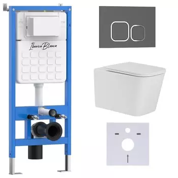 Комплект инсталляции Iberica Blanca IB001.TLA.231.837 (инсталляция + унитаз TOLEDO ALTO (IB.TLA.231.1B1) + кл. смыва серый) (2 коробки)
