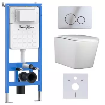 Комплект инсталляции Iberica Blanca IB001.TLA.231.8131 (инсталляция + унитаз TOLEDO ALTO (IB.TLA.231.1B1) + кл. смыва хром) (2 коробки)