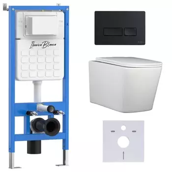 Комплект инсталляции Iberica Blanca IB001.TLA.231.212 (инсталляция + унитаз TOLEDO ALTO (IB.TLA.231.1B1) + кл. смыва черный) (2 коробки)