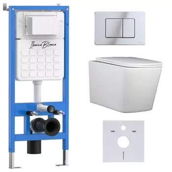 Комплект инсталляции Iberica Blanca IB001.TLA.231.1131 (инсталляция + унитаз TOLEDO ALTO (IB.TLA.231.1B1) + кл. смыва хром) (2 коробки)