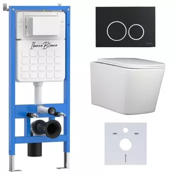 Комплект инсталляции Iberica Blanca IB001.TLA.231.822 (инсталляция + унитаз TOLEDO ALTO (IB.TLA.231.1B1) + кл. смыва черный) (2 коробки)