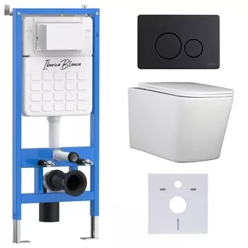 Комплект инсталляции Iberica Blanca IB001.TLA.231.812 (инсталляция + унитаз TOLEDO ALTO (IB.TLA.231.1B1) + кл. смыва черный) (2 коробки)