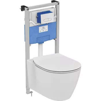 Комплект инсталляции Ideal Standard R030701 CЕТ (E047901 Подвесной унитаз, E772401 сидение, R020467 инсталляция, R0115AA панель смыва)