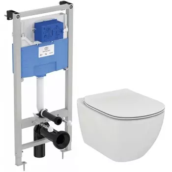 Комплект инсталляции Ideal Standard T3868V1 (T0079V1 Подвесной унитаз, T3527V1 сидение, R020467 Инсталляция)