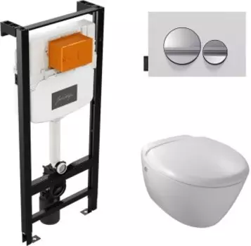 Комплект инсталляции Jacob Delafon E21743RU-00 клавиша хром