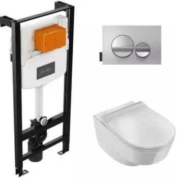 Комплект инсталляции Jacob Delafon E21745RU-00 клавиша хром