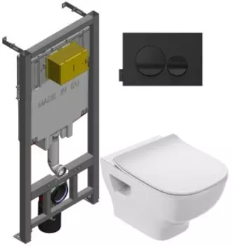 Комплект инсталляции Jacob Delafon E21750RU-00 клавиша черная