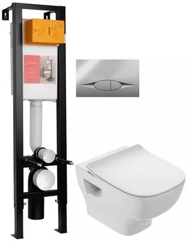 Комплект инсталляции Jacob Delafon E21754RU-00 клавиша хром