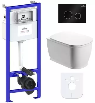 Комплект инсталляции Lavinia Boho Relfix Bell Pro Rimless 77040044 (состоит из 3301101R, 33290100, 38010010, 380502MB)