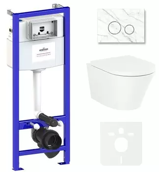 Комплект инсталляции Lavinia Boho Relfix Biore Compacto Rimless 75110153 (состоит из 38010010, 38050904, 3304101C, 33290420)