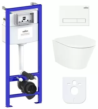 Комплект инсталляции Lavinia Boho Relfix Biore Compacto Rimless 77040085 (состоит из 3304101C, 33290420, 38010010, 3805001W)