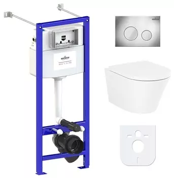 Комплект инсталляции Lavinia Boho Relfix Biore Compacto Rimless 77050174 (состоит из 3304101C, 33290420, 38010020, 3805002C)