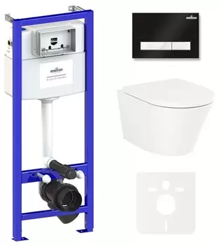 Комплект инсталляции Lavinia Boho Relfix Biore Compacto Rimless 75110140 (состоит из 38010010, 38050601, 3304101C, 33290420)