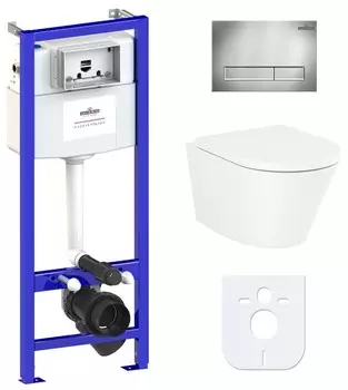 Комплект инсталляции Lavinia Boho Relfix Biore Compacto Rimless 77040086 (состоит из 3304101C, 33290420, 38010010, 3805001C)