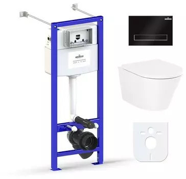 Комплект инсталляции Lavinia Boho Relfix Biore Compacto Rimless 77050172 (состоит из 3304101C, 33290420, 38010020, 380501MB)