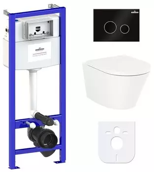 Комплект инсталляции Lavinia Boho Relfix Biore Compacto Rimless 77040096 (состоит из 3304101C, 33290420, 38010010, 3805004B)