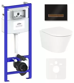 Комплект инсталляции Lavinia Boho Relfix Biore Compacto Rimless 75110144 (состоит из 38010010, 38050702, 3304101C, 33290420)